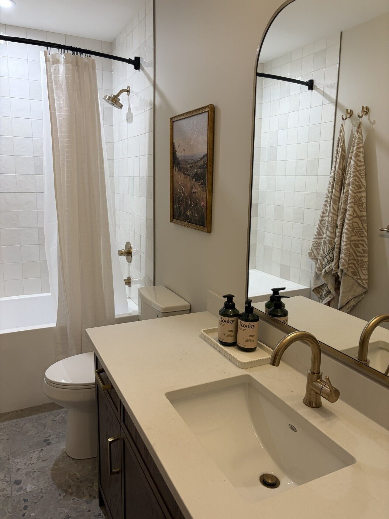 Hair dryer, towels