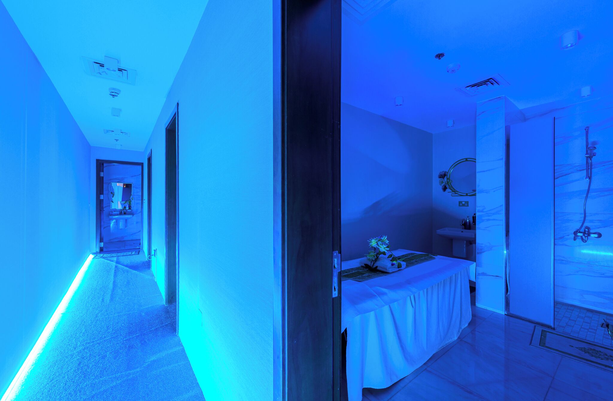 Sauna, tina de hidromasaje, baño de vapor y aguas termales 
