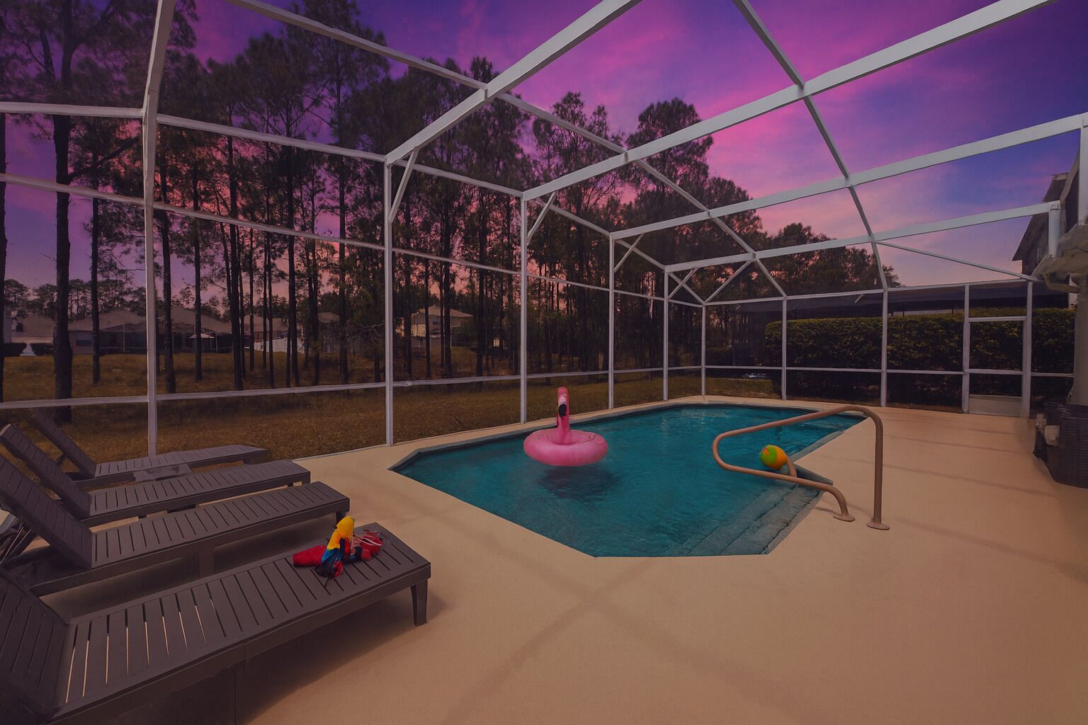 Piscine extérieure, piscine chauffée