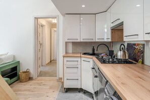 Fridge, oven, stovetop, dishwasher - Gliwice Apartment with Mezzanine (Gliwice)