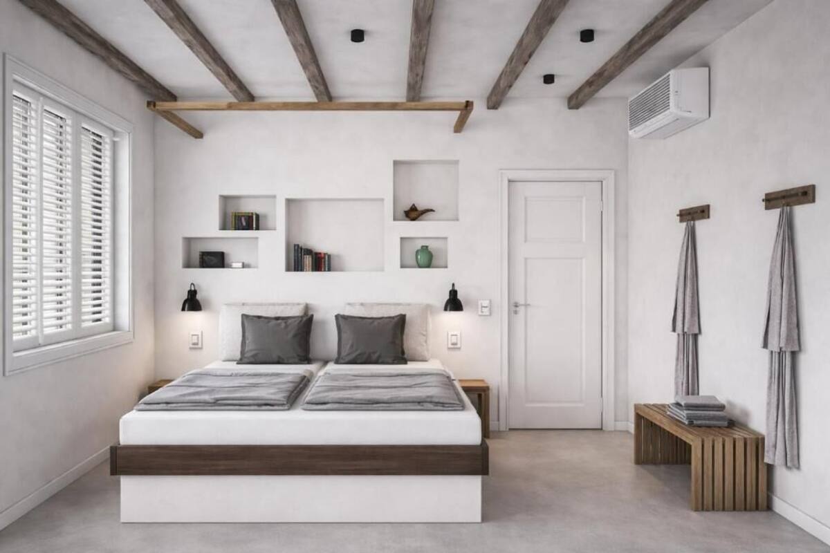 Bungalow tiện nghi đơn giản, quang cảnh vườn | Két bảo mật tại phòng, màn/rèm cản sáng