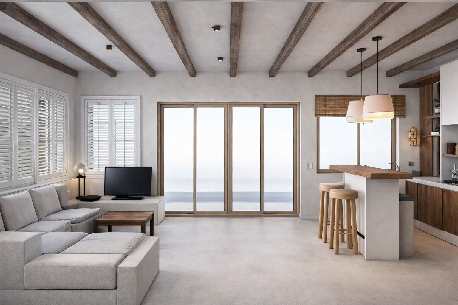 Bungalow Confort, balcón, vistas al jardín | Zona de estar