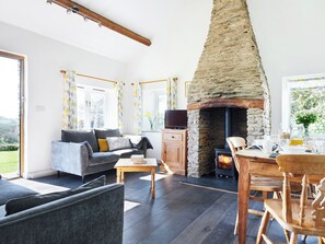Fernseher, Kamin