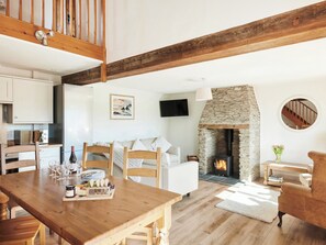 Fernseher, Kamin