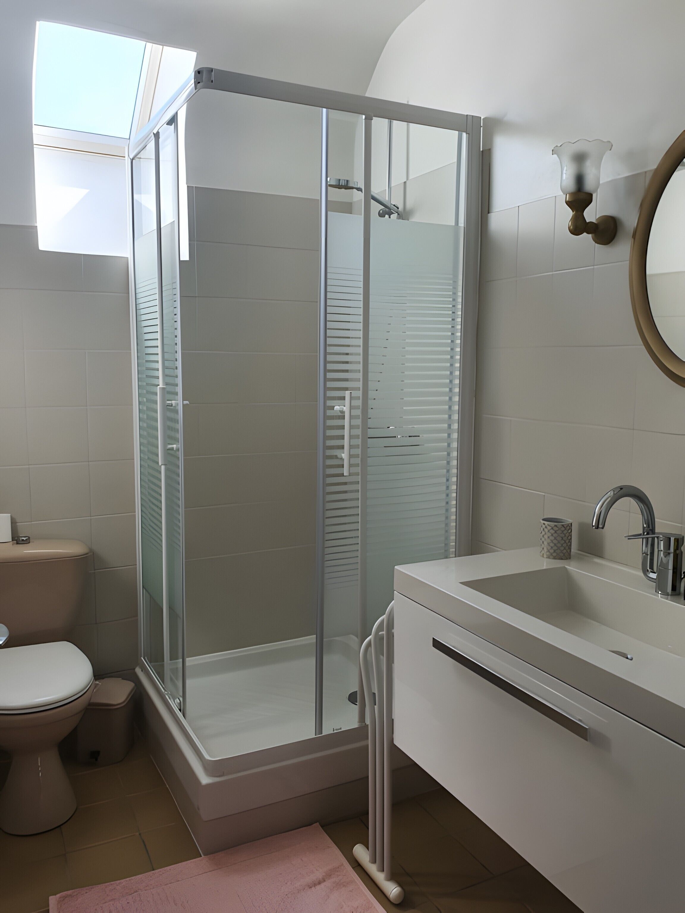 Shower, hair dryer