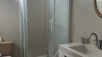 Shower, hair dryer