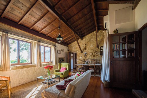 Stone house with ocean views