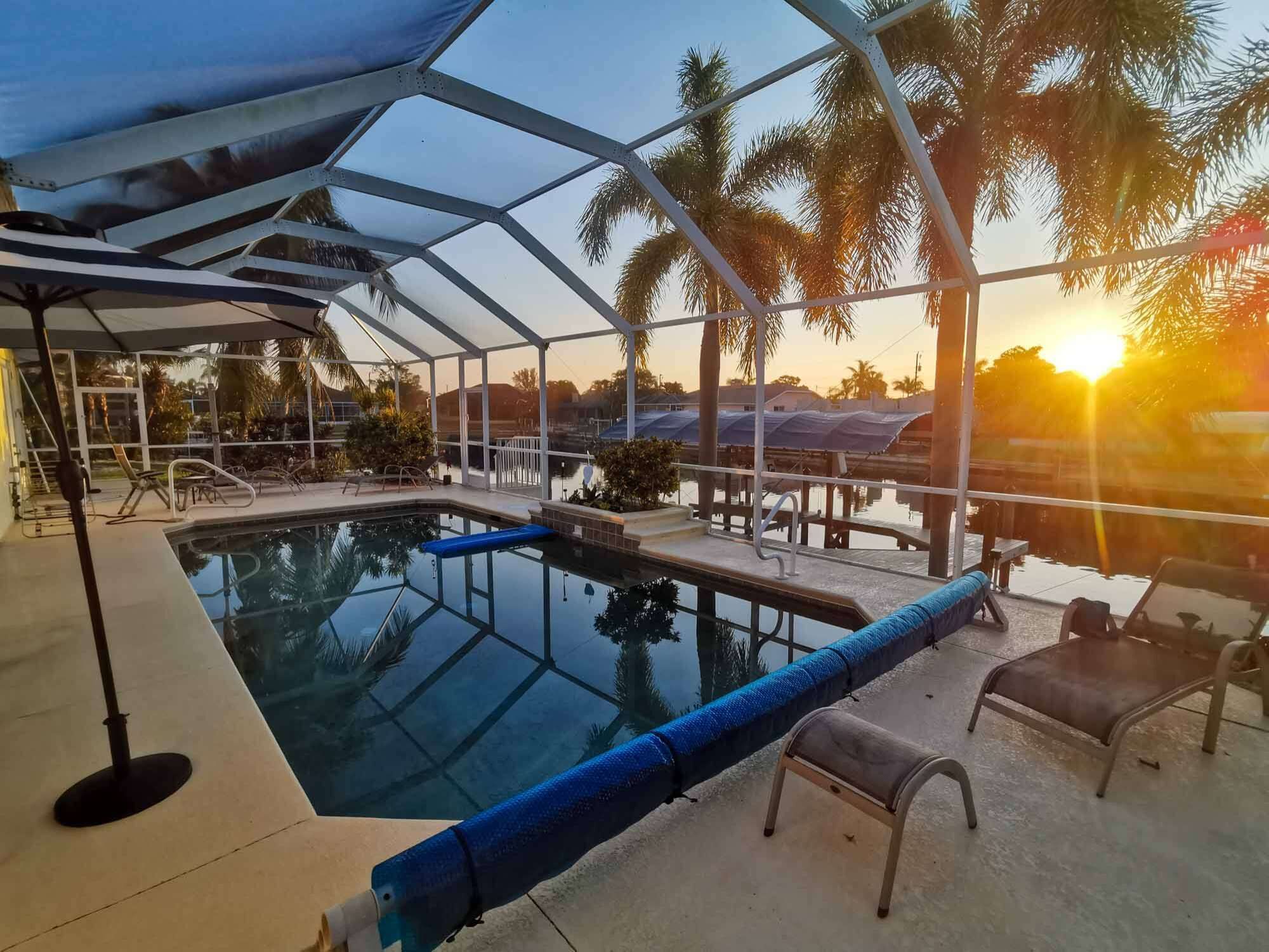 A heated pool