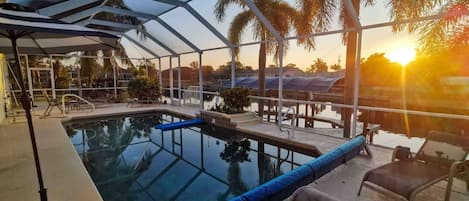 A heated pool