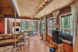 House, 1 Bedroom | Living area | Smart TV, streaming services - Woodland Home Near The Gorge - Private Deck 1 Bedroom Home (Washougal)