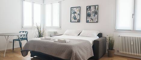 1 slaapkamer, een kluis op de kamer, een strijkplank/strijkijzer