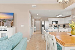 Fridge, microwave, oven, stovetop - The Pier Perch Ocean View at Cherry Grove (North Myrtle Beach)
