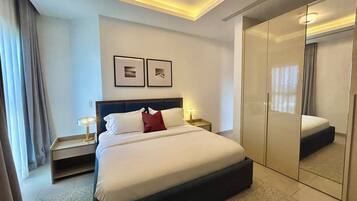 Luxury Penthouse, City View | Desk, laptop workspace, iron/ironing board, free WiFi