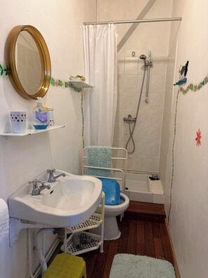Shower, hair dryer, soap, toilet paper - Vrbo Property (Carlucet)