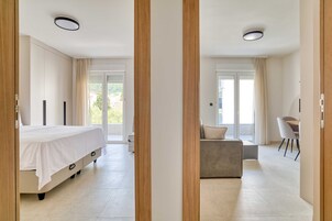 Familienapartment, Balkon, Stadtblick