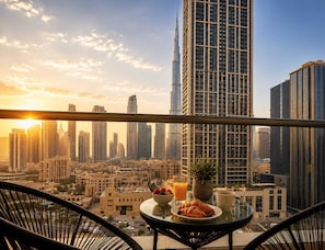 Apartment, 1 Bedroom, Accessible, Balcony | Balcony - Luxury Downtown Skyline Suite Burj Khalifa View (Dubai)