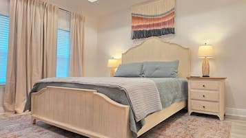 Iron/ironing board, travel crib, free WiFi, bed sheets