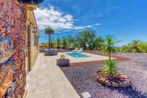Outdoor pool - Casa Nazaret | Canarian house with pool and jacuzzi in Puntagorda, La Palma (Puntagorda)