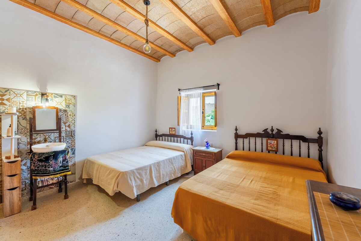 Chambre classique double, vue sur la montagne | Espace de travail pour ordinateurs portables, fer et planche à repasser