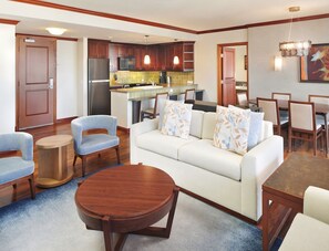 Living area - 2-Bedroom Resort at the Wonderful Grand Waikikian in Honolulu, Hawaii (Honolulu)