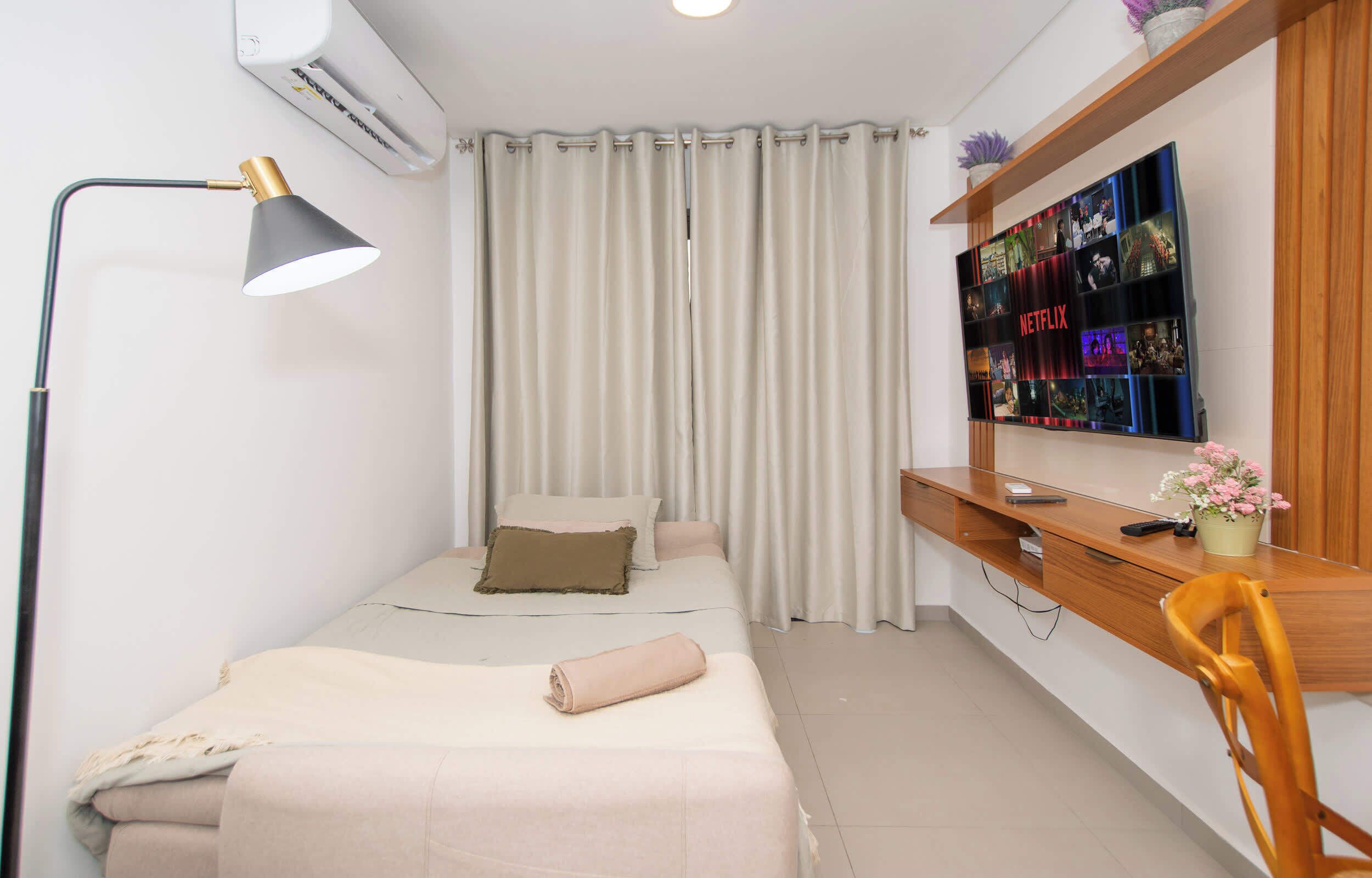 Appartement, balcon, vue ville