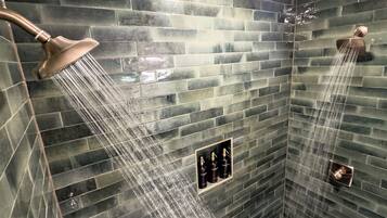 Hair dryer, soap, shampoo