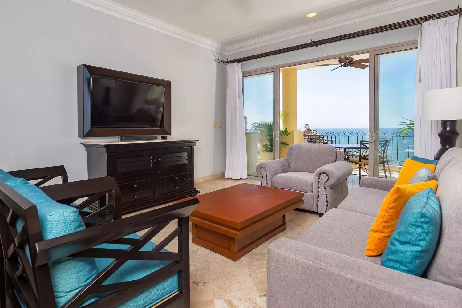 Luxury-Suite, Meerblick | Wohnbereich