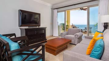 Luxury-Suite, Meerblick | Wohnbereich