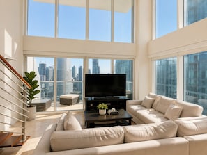 Living area - Stylish 2BR Brickell Condo Near River, Dining & MetroMover (Miami)