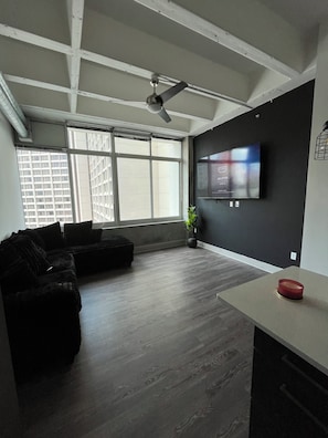 Living area -   Modern Luxury 1BR Near Downtown & Mercedes-Benz Stadium (Atlanta)