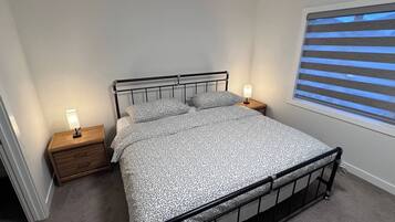 2 bedrooms, desk, iron/ironing board, travel cot
