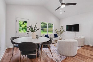 Dining - The Mocha Manor, Brand New Cozy Stay Near UNCC & Uptown! Big Yard with Grill, & Pets OK! +15% Off! (Charlotte)