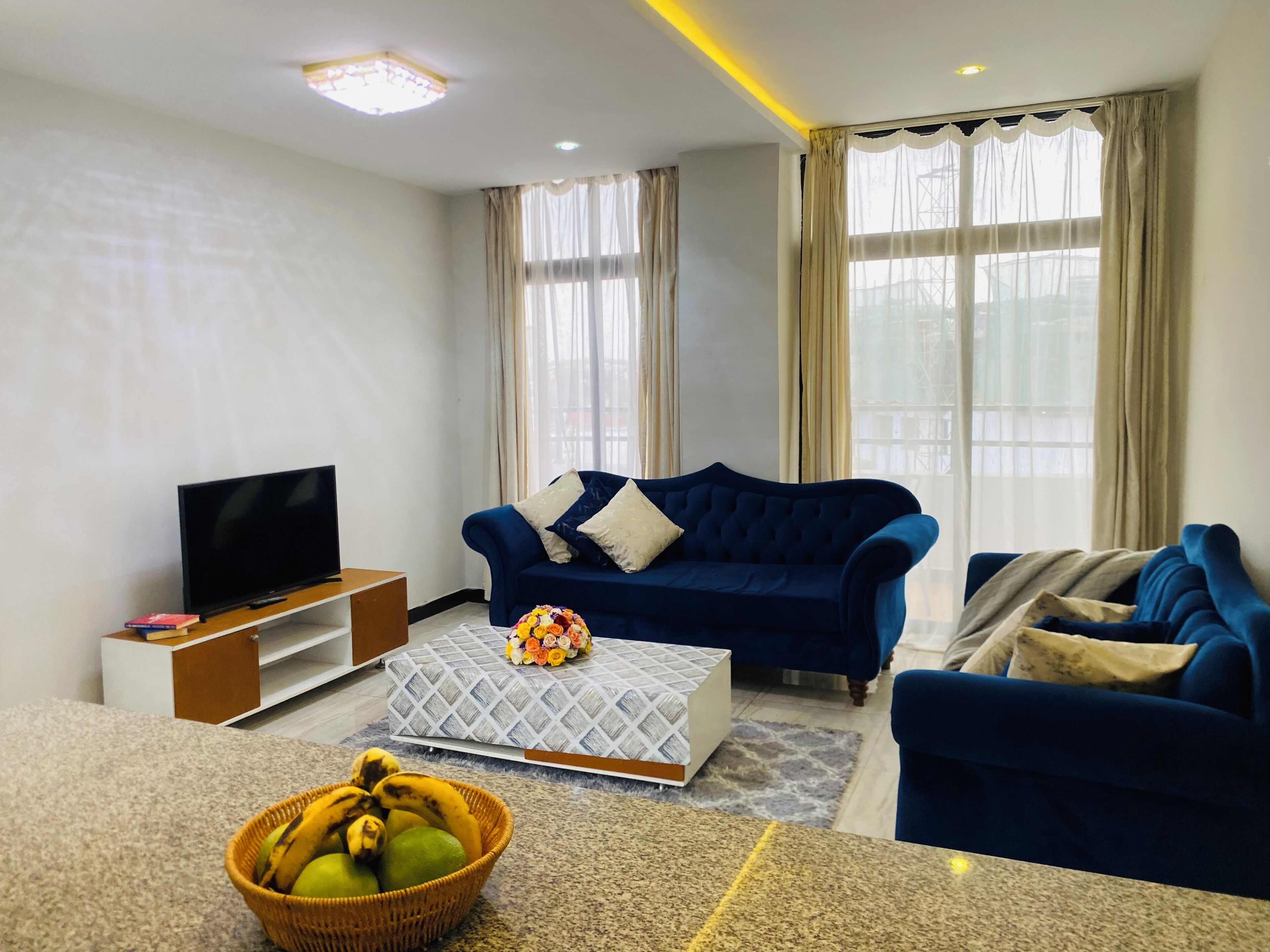 Apartamento Deluxe, balcón, vistas a la ciudad | Zona de estar