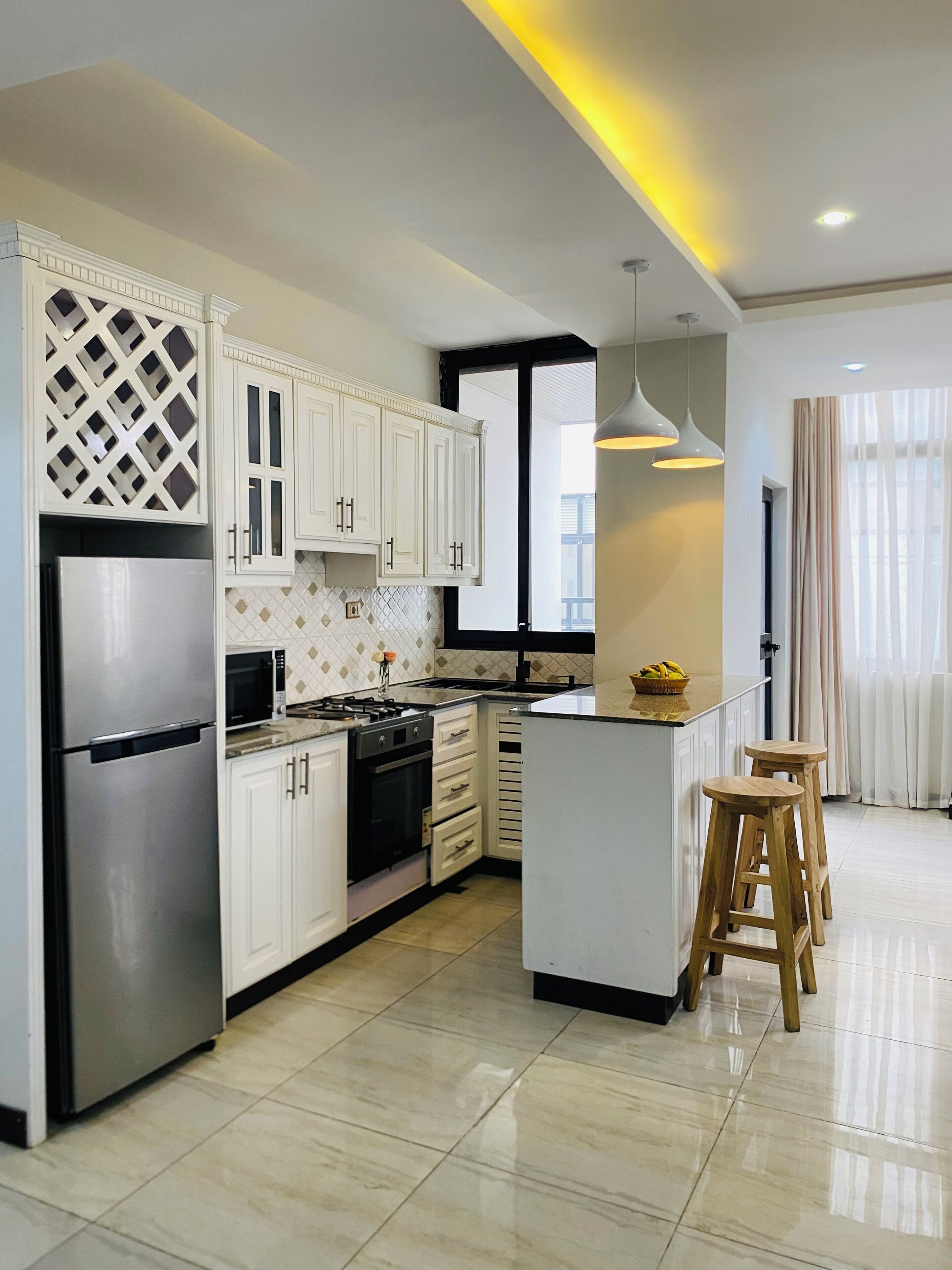 Apartamento Deluxe, balcón, vistas a la ciudad | Cocina privada | Frigorífico grande