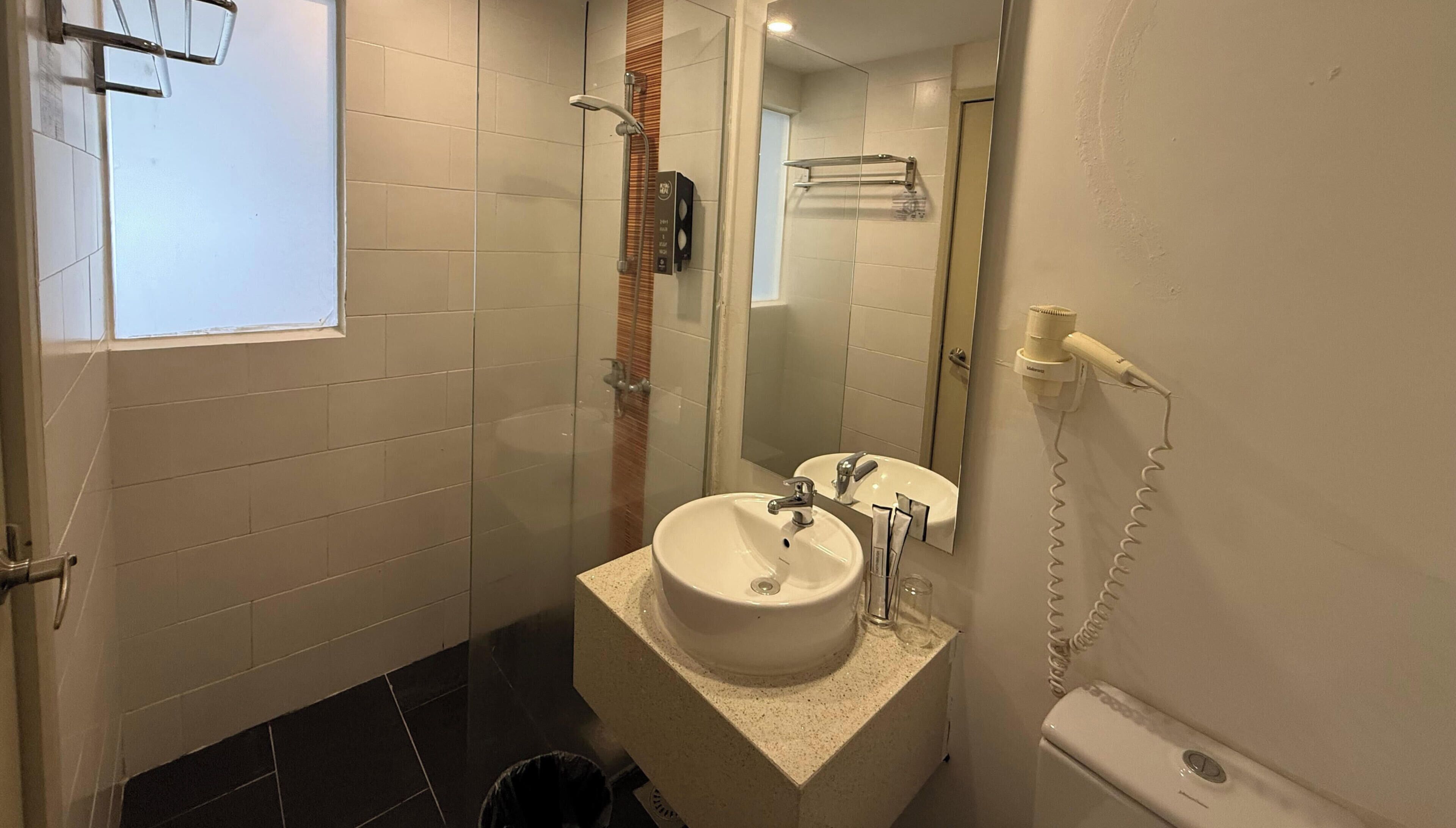 Deluxe Twin Room, Private Bathroom, City View | Bathroom | Shower, hair dryer, towels, shampoo