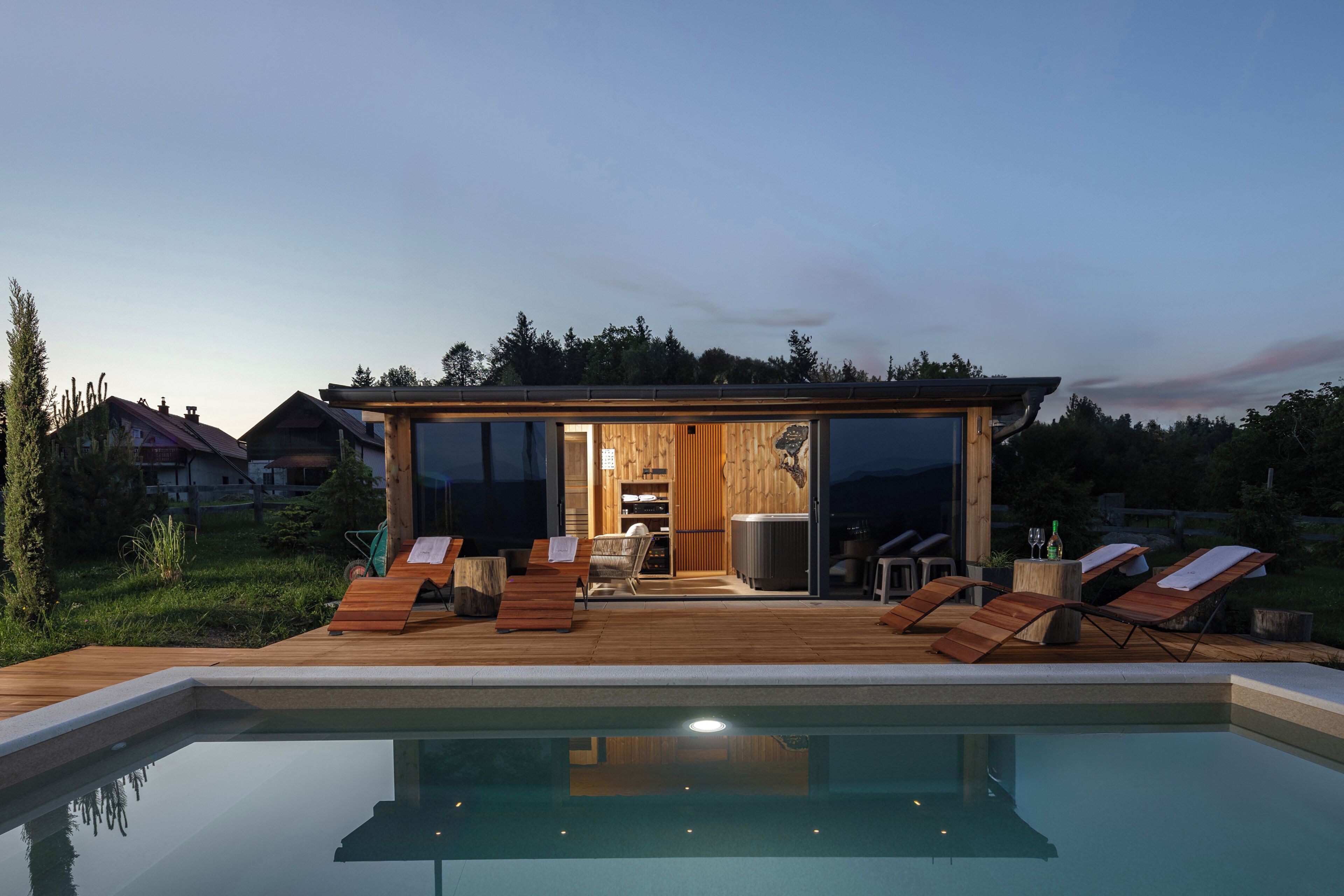 A heated pool