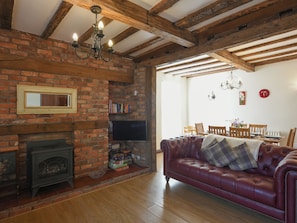 Fernseher, Kamin