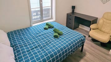 Desk, iron/ironing board, free WiFi, bed sheets