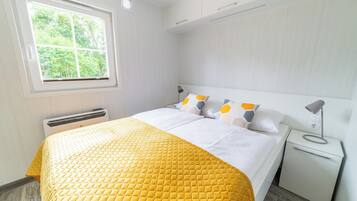 Blackout curtains, iron/ironing board