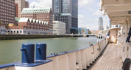 On board a seagoing vessel, in the center of Rotterdam,
