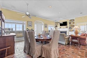 Dining - Gulf View Canal Front Home, Steps to St. Stephen’s Gulf Beach (Dauphin Island)