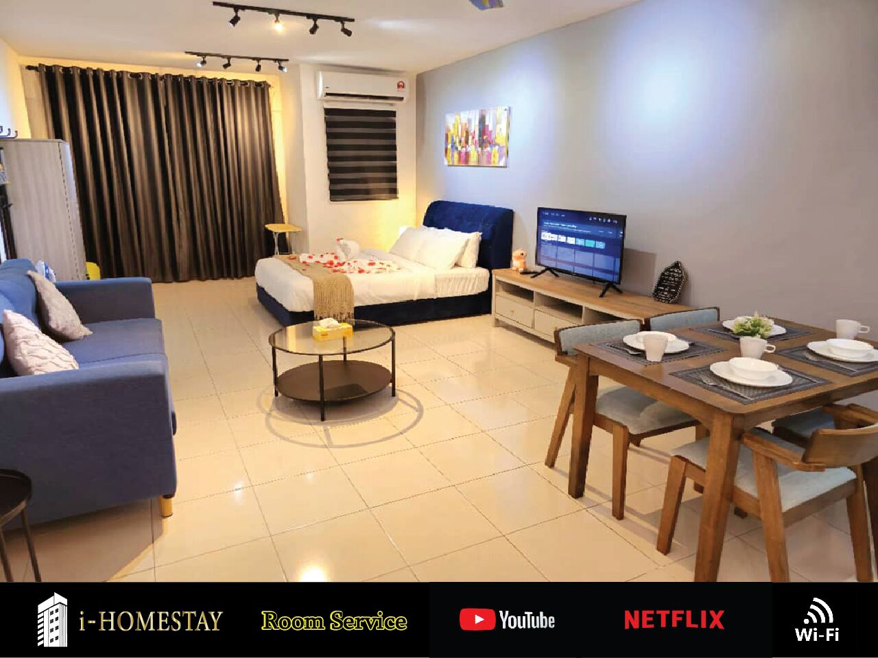 Apartamento estándar, 1 cama de matrimonio, no fumadores | Tabla de planchar con plancha, wifi gratis, ropa de cama