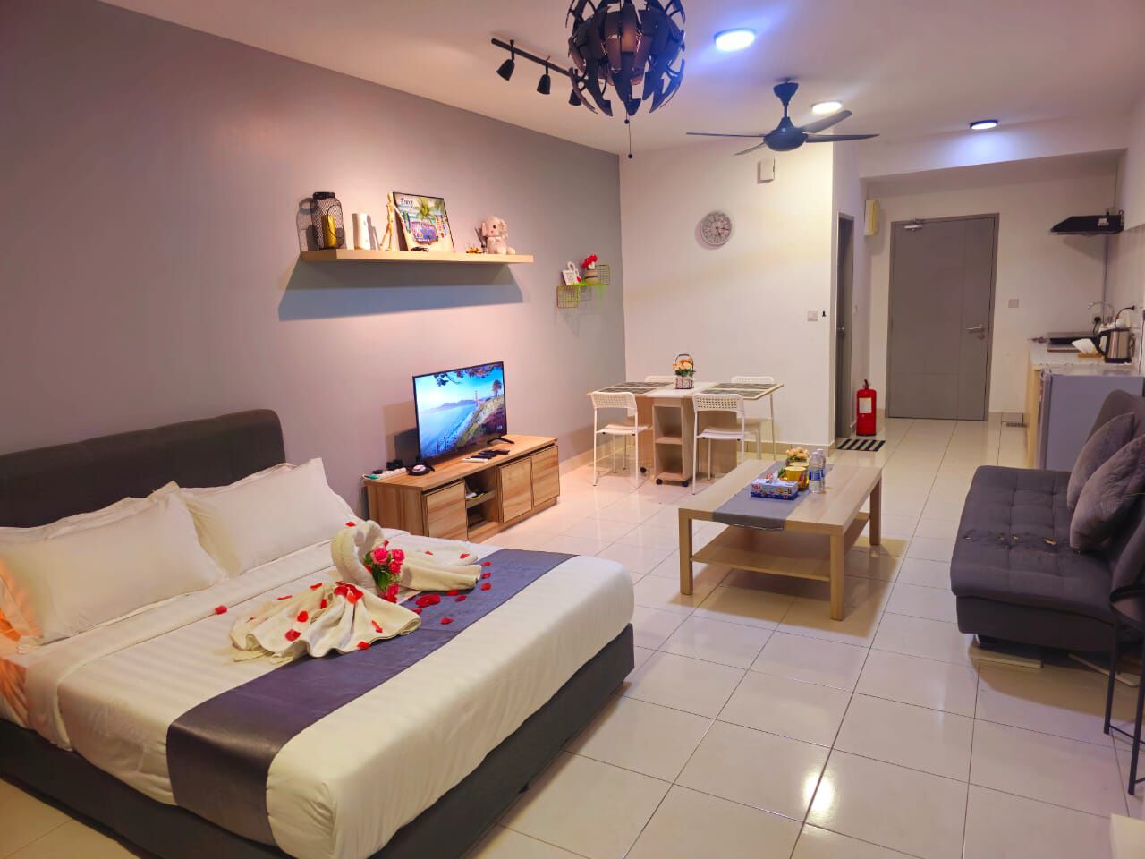 Apartemen Standar, 1 Tempat Tidur Queen, Bebas Asap Rokok | Setrika/meja setrika, Wi-Fi gratis, dan seprai linen