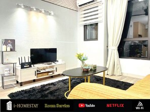 Apartemen Keluarga, 2 kamar tidur, Bebas Asap Rokok | Setrika/meja setrika, Wi-Fi gratis, dan seprai linen