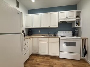 Coffee/tea maker, fridge, microwave, oven - Spacious studio in Boone (Boone)