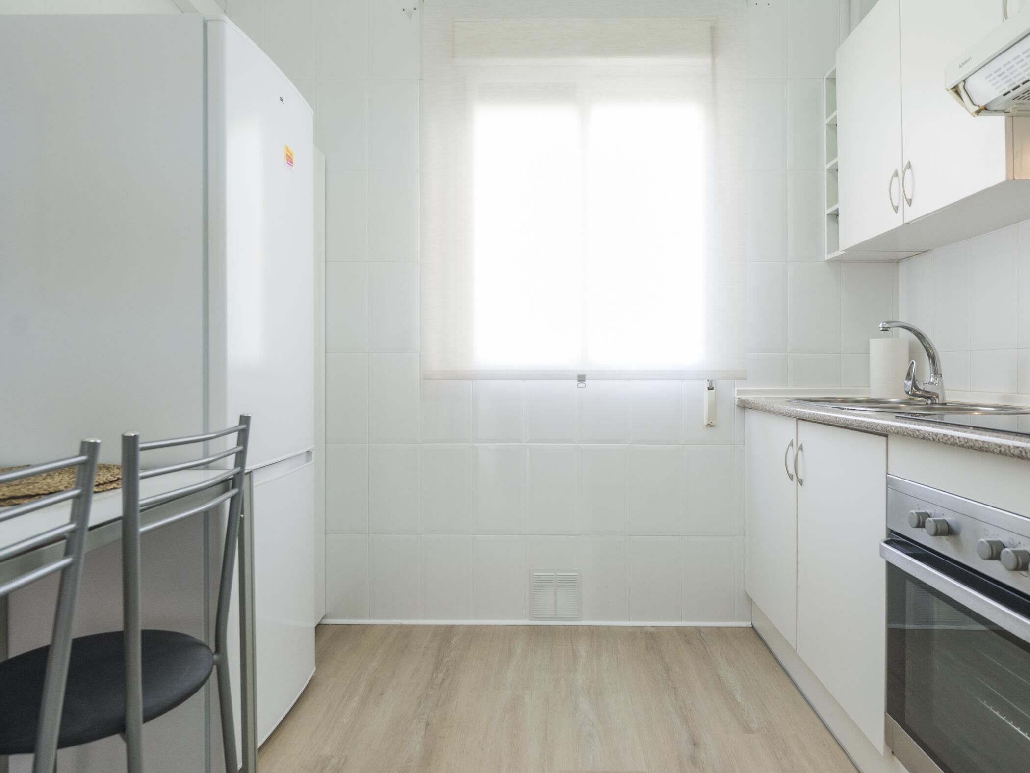 Fridge, microwave, oven, coffee/tea maker