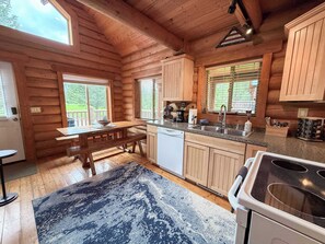 Wasserkocher mit Kaffee-/Teezubehör, Kühlschrank, Mikrowelle, Ofen