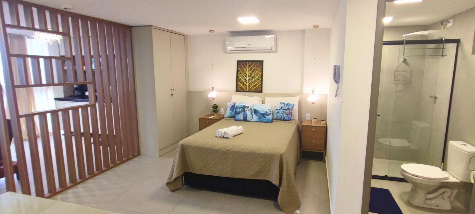 Estúdio luxo, 1 cama Queen e sofá-cama, para não fumantes, vista para a praia | Banheiro