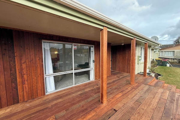New kwila deck off the lounge
