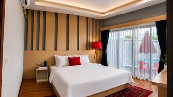 In-room safe, desk, blackout curtains, iron/ironing board